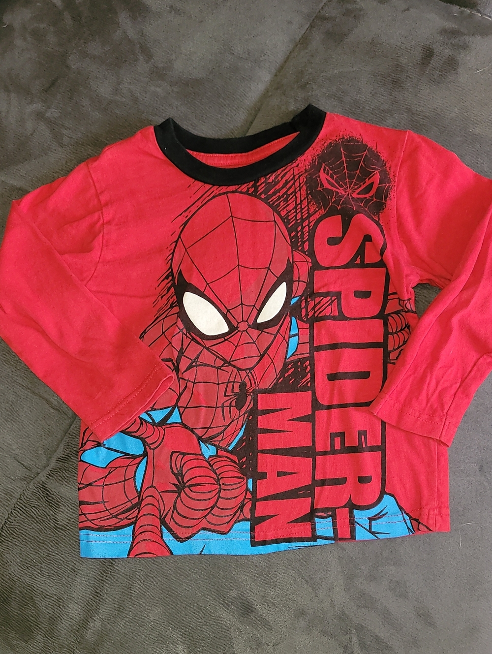Marvel Red and Blue Spider-Man Long Sleeve Costume Top - Picture 1 of 4